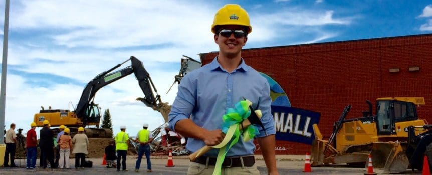 Kevin Johnk at the Ground Breaking Ceremony for Village at the Peaks