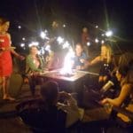 Sparkler lighting at the Redland open house in Littleton, Colorado