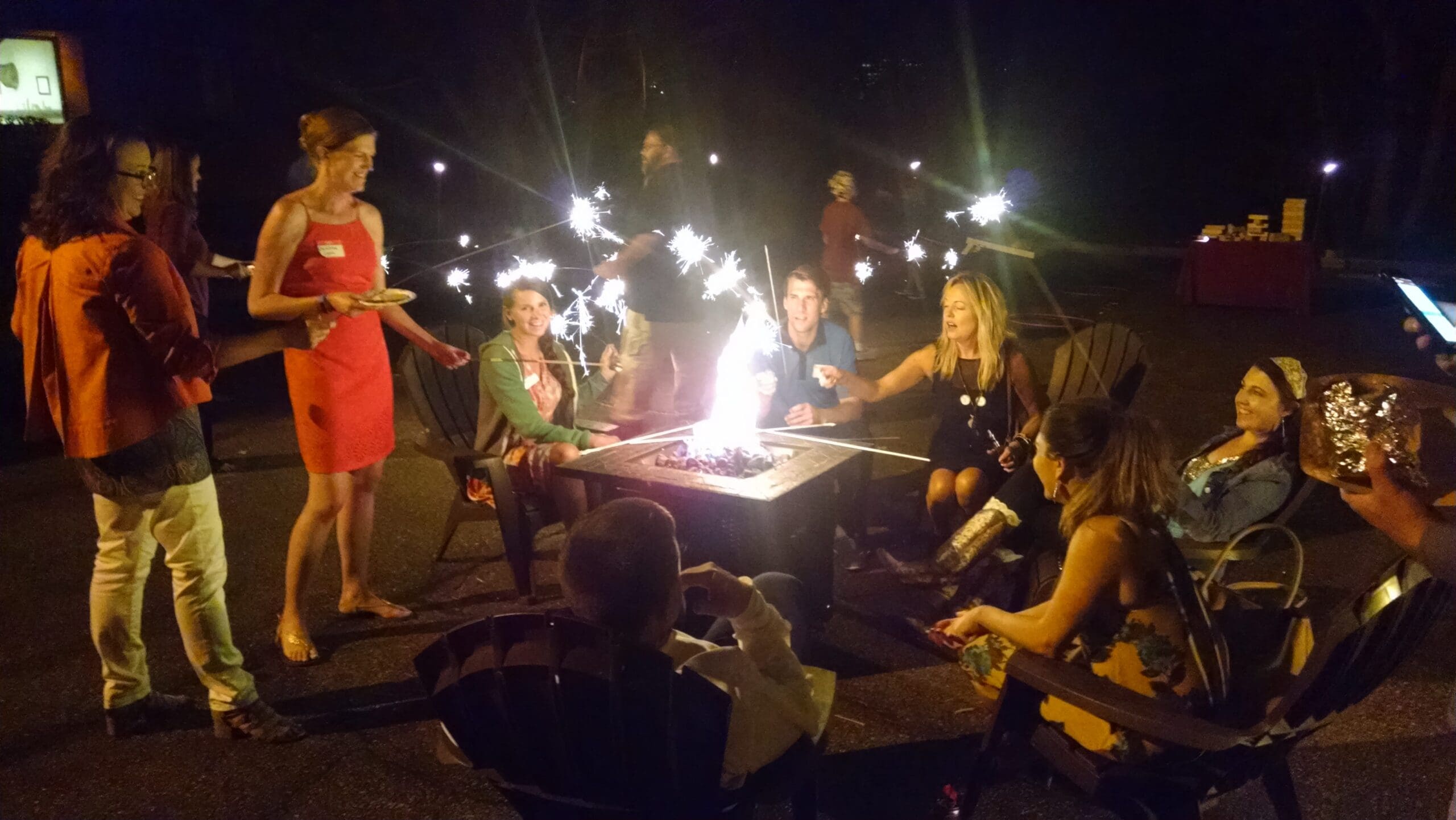 Sparkler lighting at the Redland open house in Littleton, Colorado