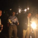 Sparkler lighting at the Redland open house in Littleton, Colorado